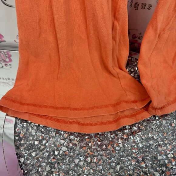 Nicole Miller cashmere pants flare soft bright tie waist Vibrant Orange Knitwear - Picture 7 of 13